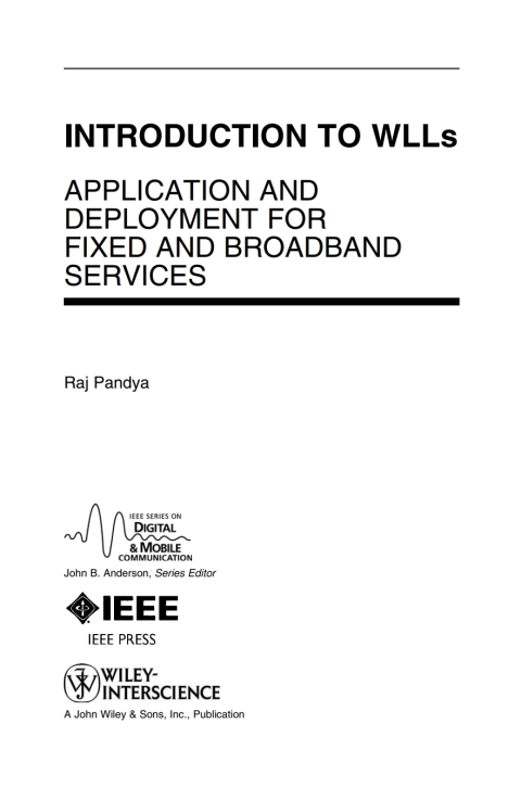 Cover image for book Introduction to WLLs