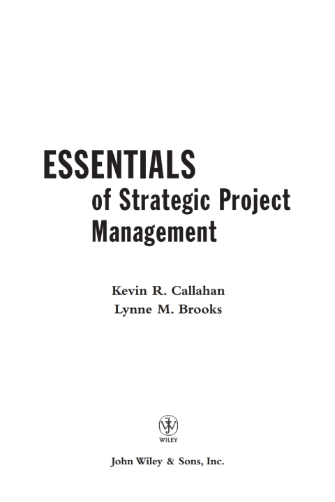 Essentials of Strategic Project Management 