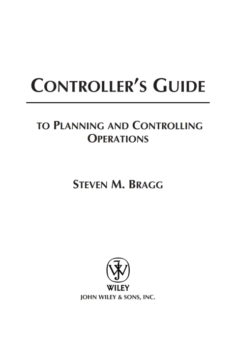 Cover image for book Controller's Guide to Planning and Controlling Operations