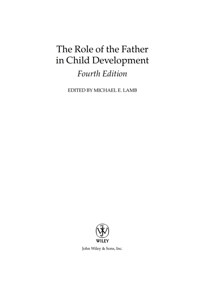 The Role of the Father in Child Development, 4th Edition