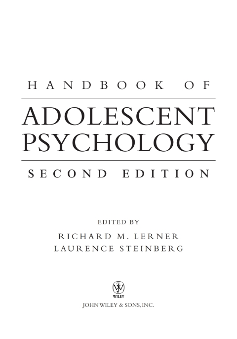 Cover image for book Handbook of Adolescent Psychology
