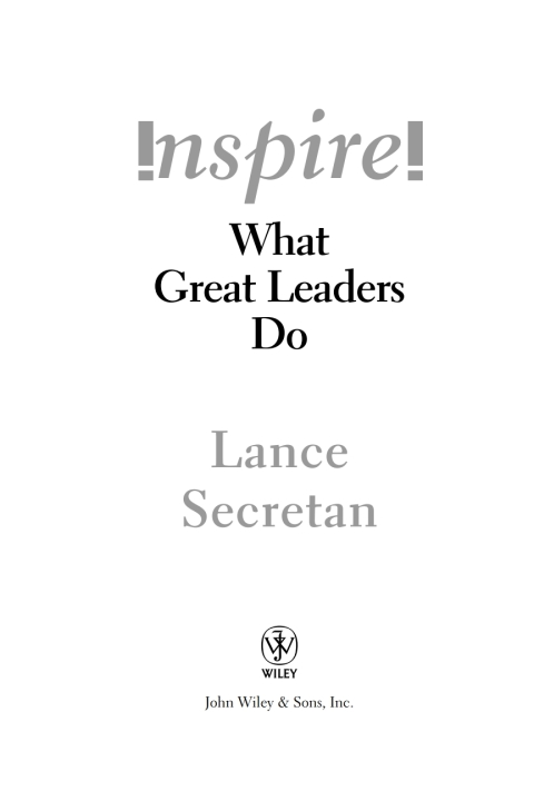 Cover image for book Inspire! What Great Leaders Do
