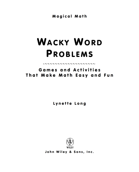 Cover image for book Wacky Word Problems