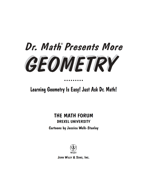 Cover image for book Dr. Math Presents More Geometry