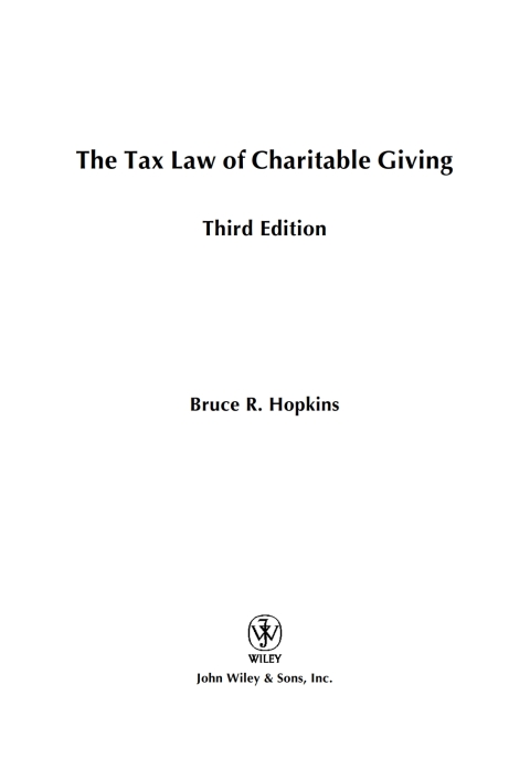 Cover image for book The Tax Law of Charitable Giving