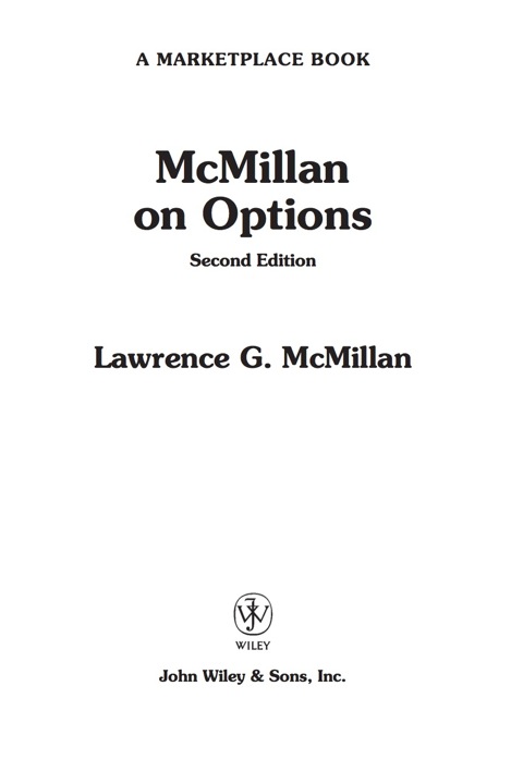 Cover image for book McMillan on Options