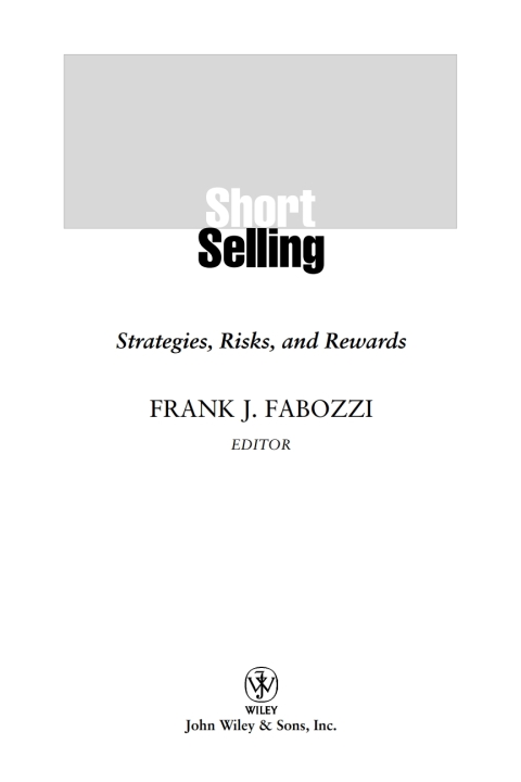 Cover image for book Short Selling