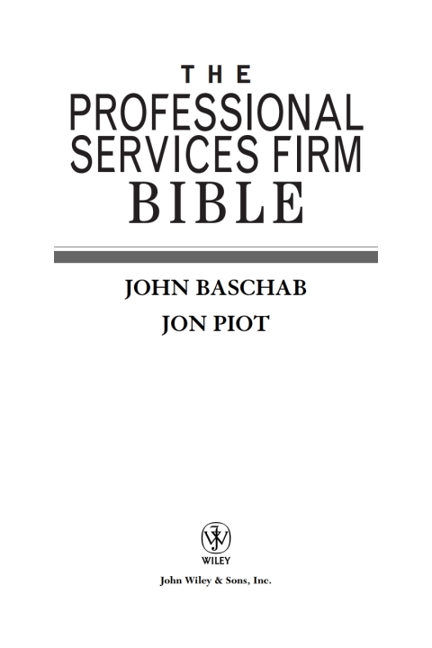 Cover image for book The Professional Services Firm Bible