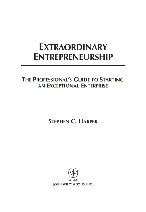 Cover image for book Extraordinary Entrepreneurship