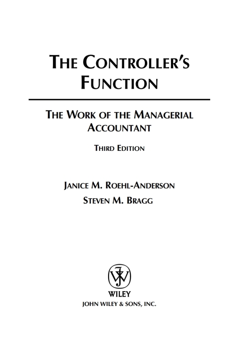 Cover image for book The Controller's Function