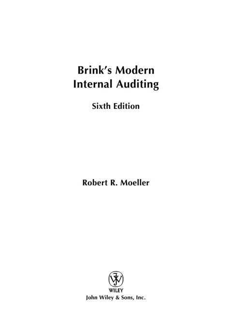 Cover image for book Brink's Modern Internal Auditing