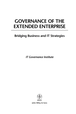 Governance of the Extended Enterprise