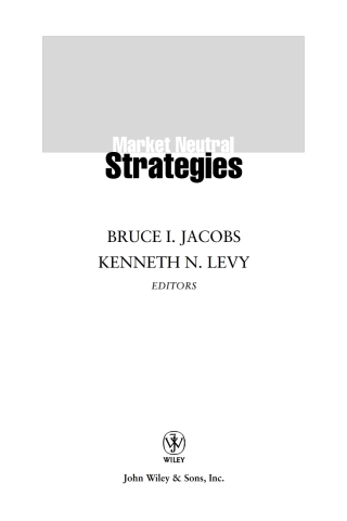 Market Neutral Strategies