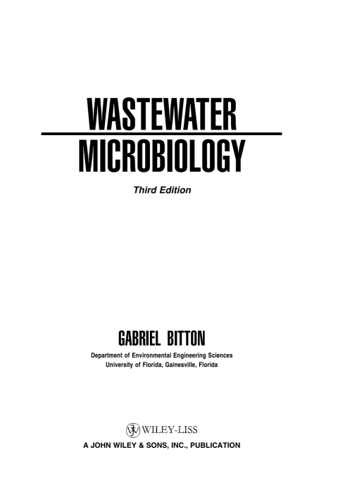 Cover image for book Wastewater Microbiology