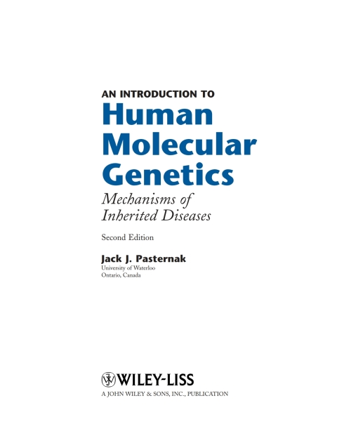 Cover image for book An Introduction to Human Molecular Genetics