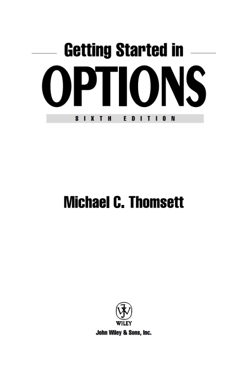 Cover image for book Getting Started in Options