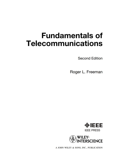 Cover image for book Fundamentals of Telecommunications