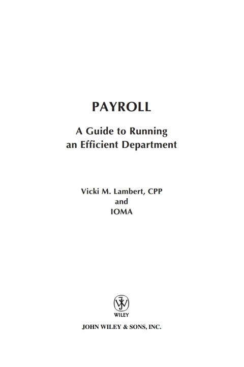 Cover image for book Payroll