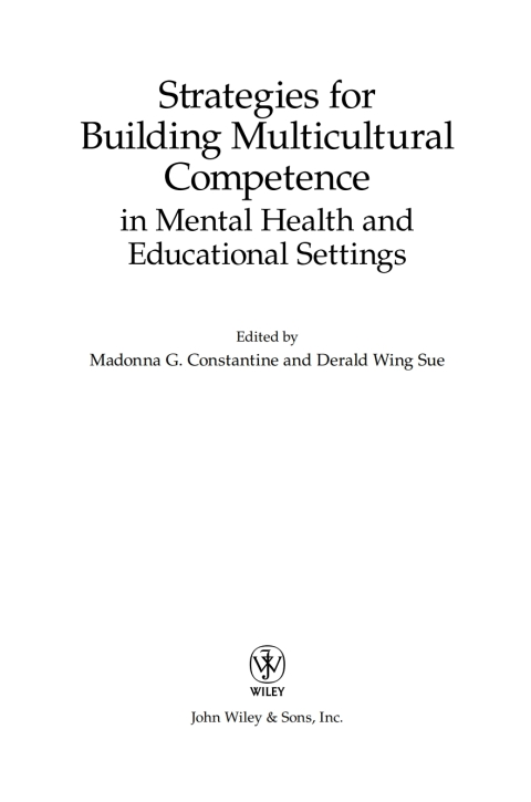Cover image for book Strategies for Building Multicultural Competence in Mental Health and Educational Settings