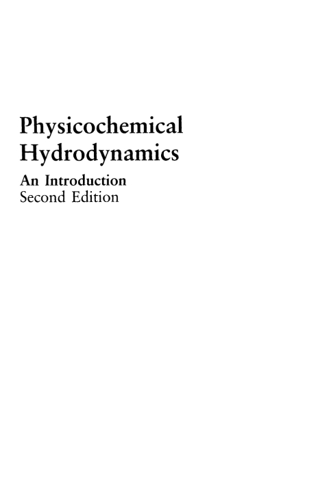 Cover image for book Physicochemical Hydrodynamics