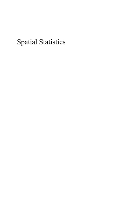 Cover image for book Spatial Statistics