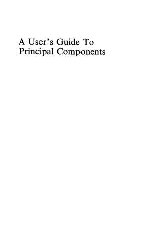 A User's Guide to Principal Components