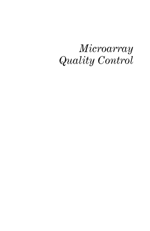Microarray Quality Control 