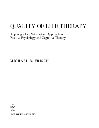 Quality of Life Therapy