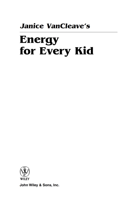 Cover image for book Janice VanCleave's Energy for Every Kid