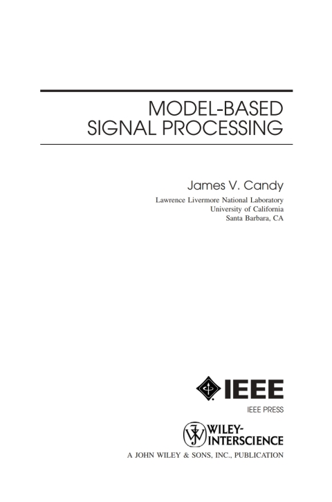 Cover image for book Model-Based Signal Processing