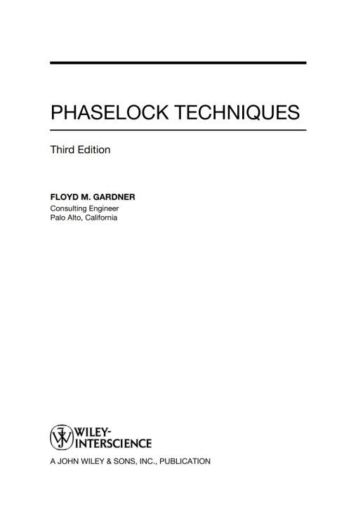 Cover image for book Phaselock Techniques