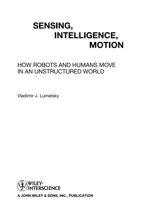 Cover image for book Sensing, Intelligence, Motion