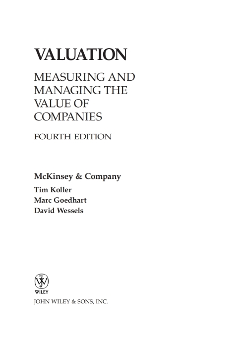 Cover image for book Valuation