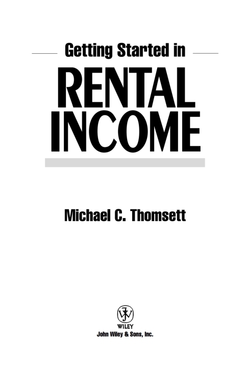 Cover image for book Getting Started in Rental Income
