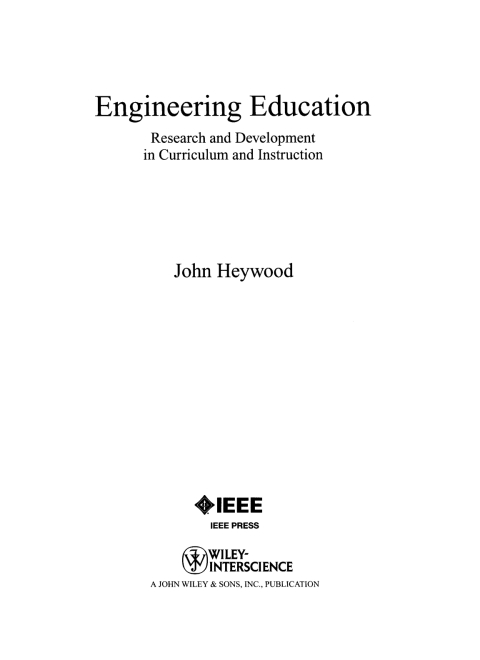 Cover image for book Engineering Education