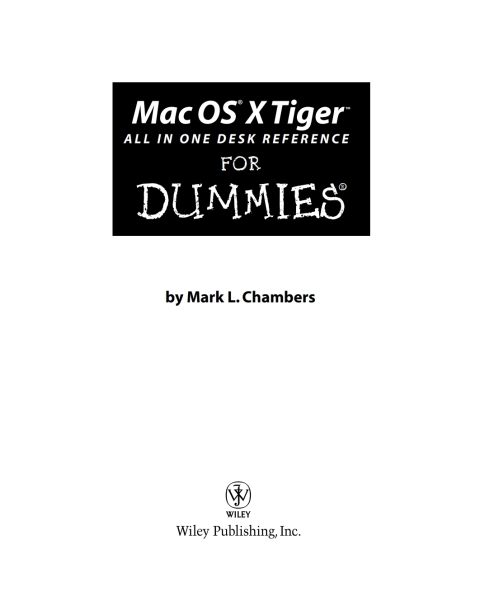 Cover image for book Mac OS X Tiger All-in-One Desk Reference For Dummies