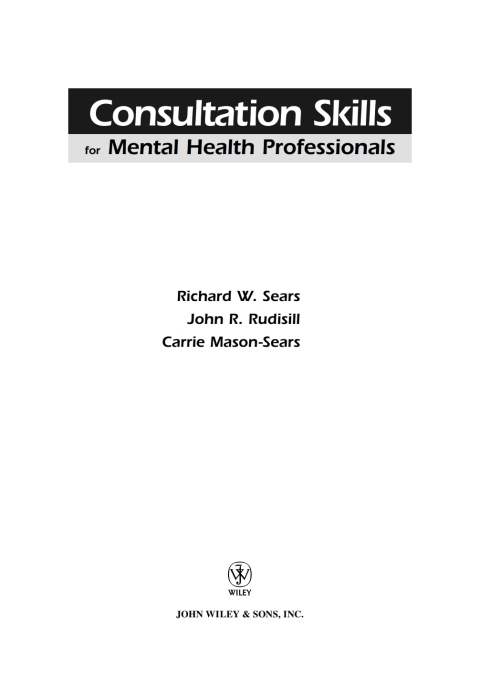 Cover image for book Consultation Skills for Mental Health Professionals