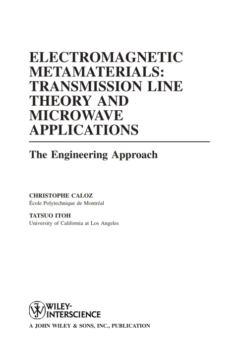 Cover image for book Electromagnetic Metamaterials