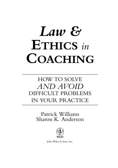 Cover image for book Law and Ethics in Coaching
