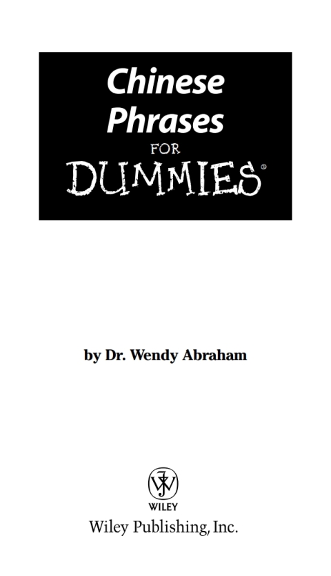 Chinese Phrases For Dummies 