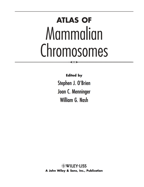 Cover image for book Atlas of Mammalian Chromosomes