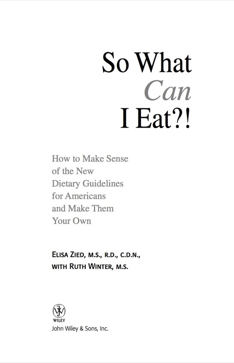 Cover image for book So What Can I Eat!
