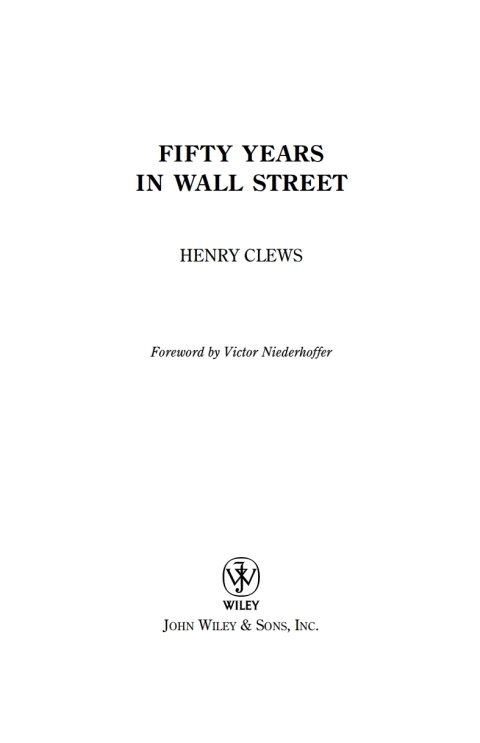 Cover image for book Fifty Years in Wall Street