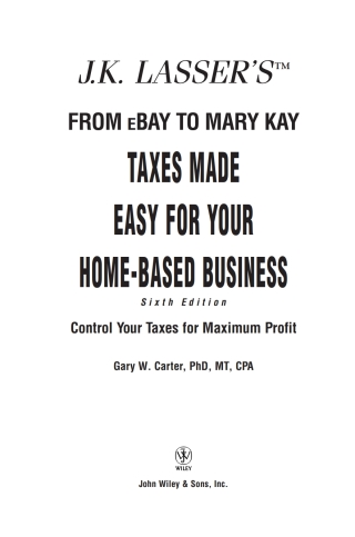 J.K. Lasser's From Ebay to Mary Kay