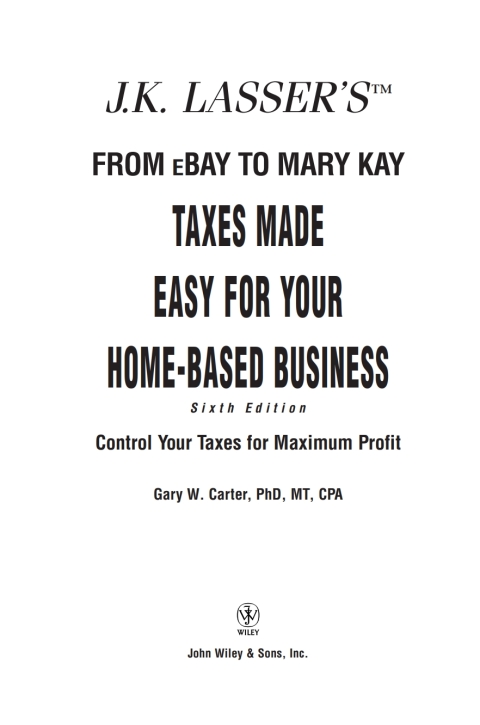 Cover image for book J.K. Lasser's From Ebay to Mary Kay