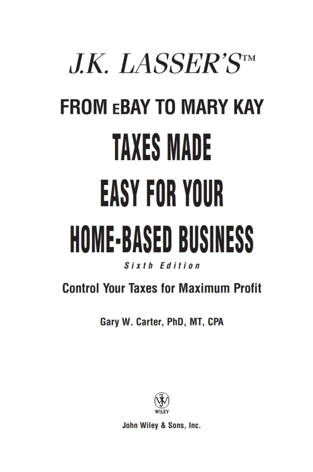 J.K. Lasser's From Ebay to Mary Kay