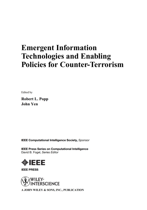 Cover image for book Emergent Information Technologies and Enabling Policies for Counter-Terrorism