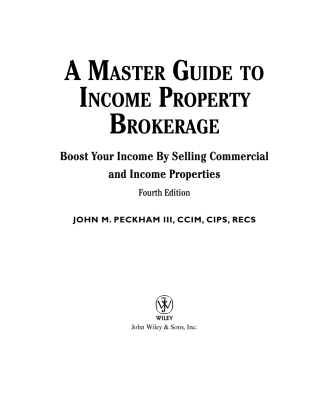 A Master Guide to Income Property Brokerage