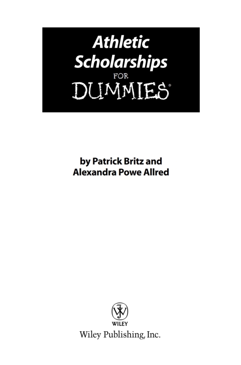 Cover image for book Athletic Scholarships For Dummies