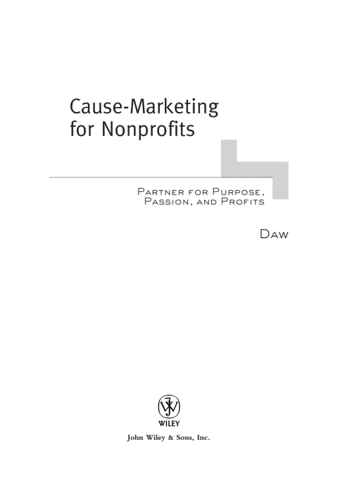 Cover image for book Cause Marketing for Nonprofits